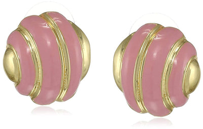 Estele Jewellery Gift For Valentines Day - Beautful Enamel Stud Earrings For Girls & Women (GREEN & PINK)