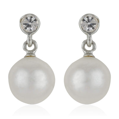 Estele Valentines Day Gift For Her Off-White Pearl Drop Combo Earrings For Girls & Women