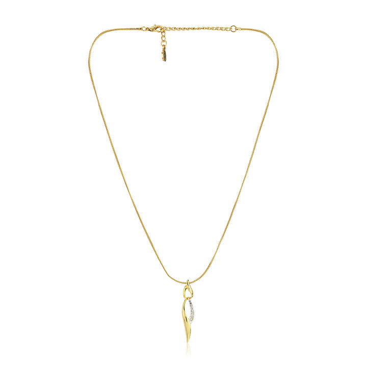 Estele - 24 CT gold plated Leafe Shaped Locket With Earrings