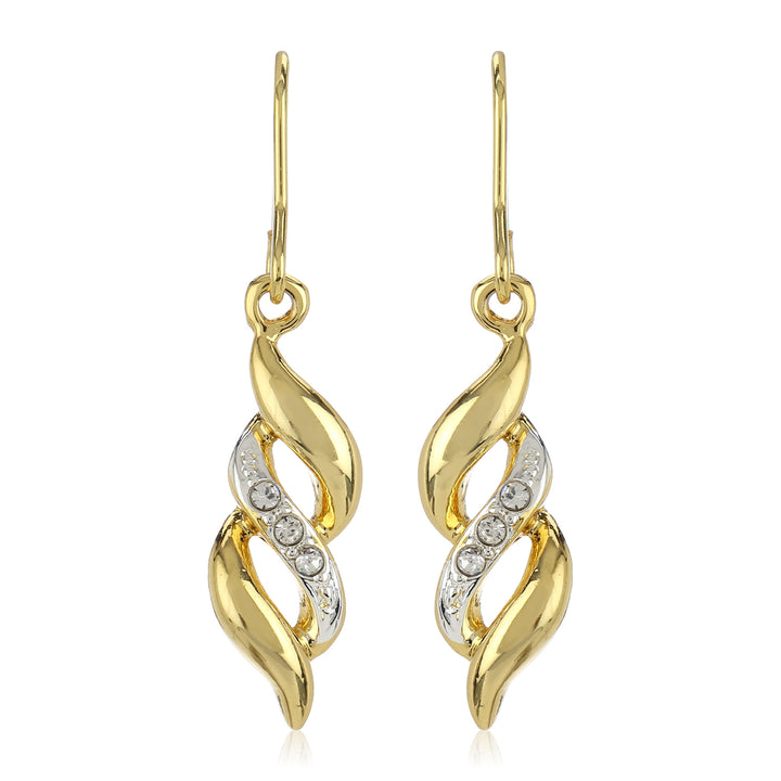 Estele - 24 CT gold plated Leafe Shaped Locket With Earrings