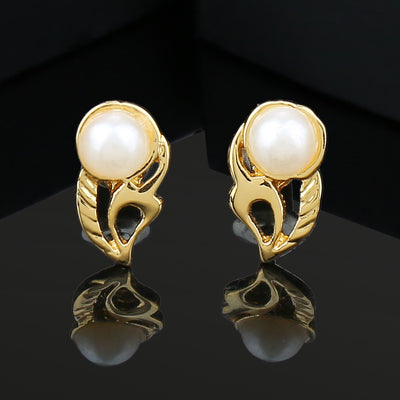 24Kt Gold Plated Earrings with Pearl for Women and Girls