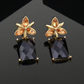 Estele Gold Plated Flower Designer Earrings for Women