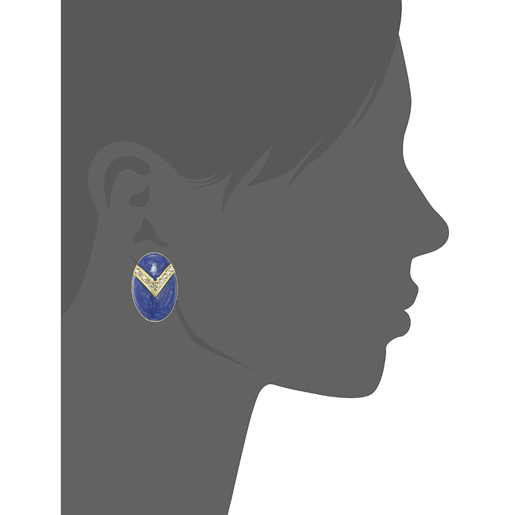 Estele Blue colour and white colour stones studs for women
