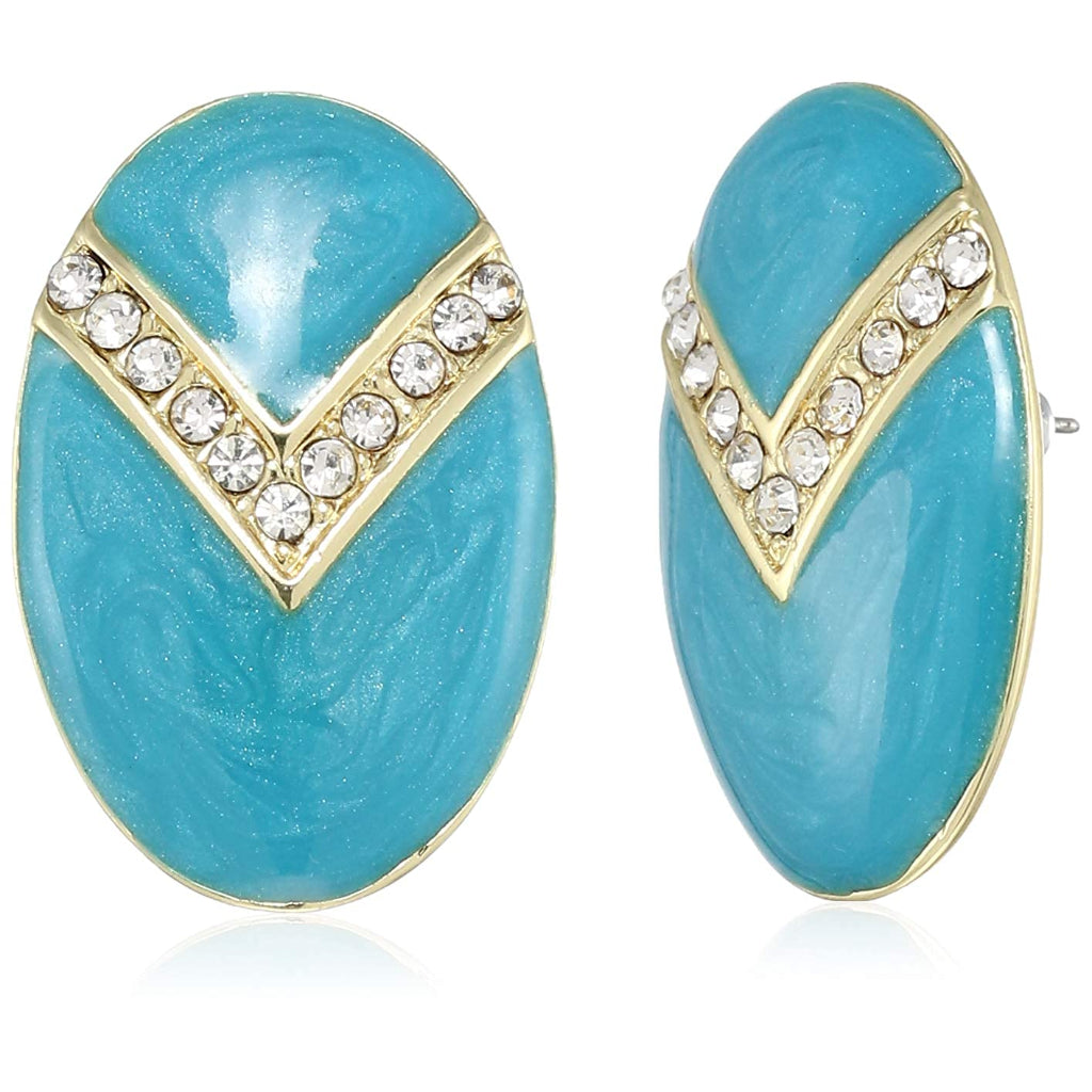 Estele  Blue colour and white colour stones studs for women