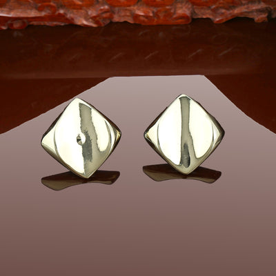 Gold Tone Diamond Modal Studs
