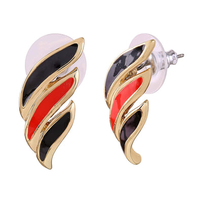 Estele Red and Black Trendy fashionable Earrings for women