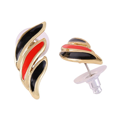 Estele Red and Black Trendy fashionable Earrings for women