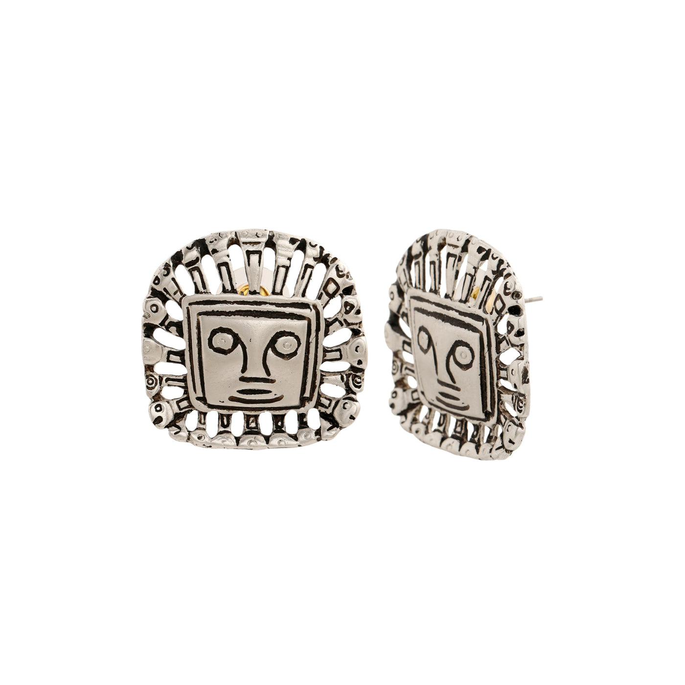 Estele Oxidised Silver Bohemian Studs latest design for women
