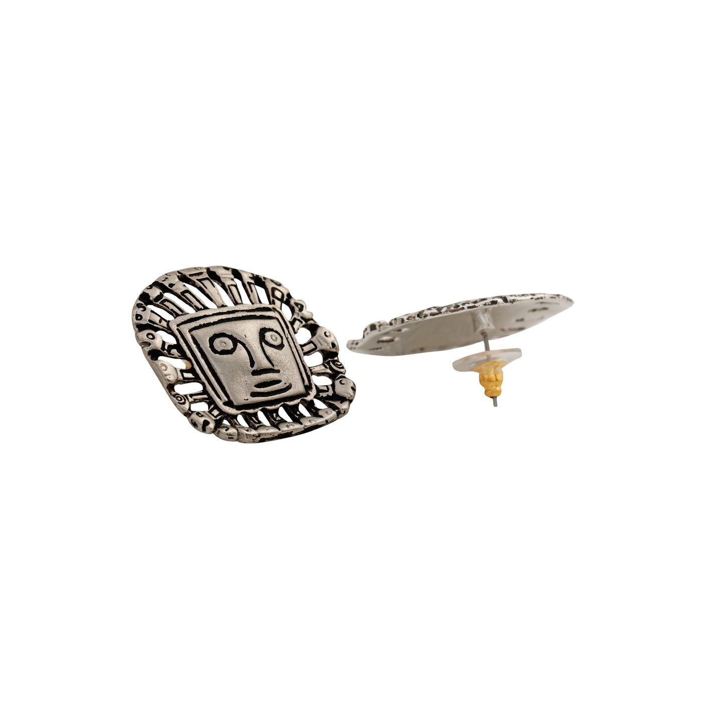 Estele Oxidised Silver Bohemian Studs latest design for women