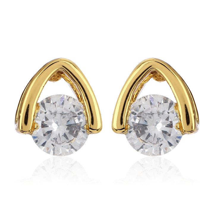 Gold Tone Plated Small Stud Earrings