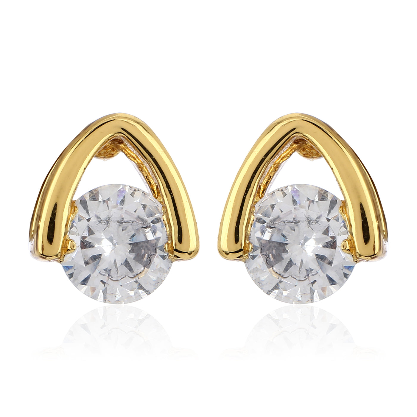 Gold Tone Plated Small Stud Earrings