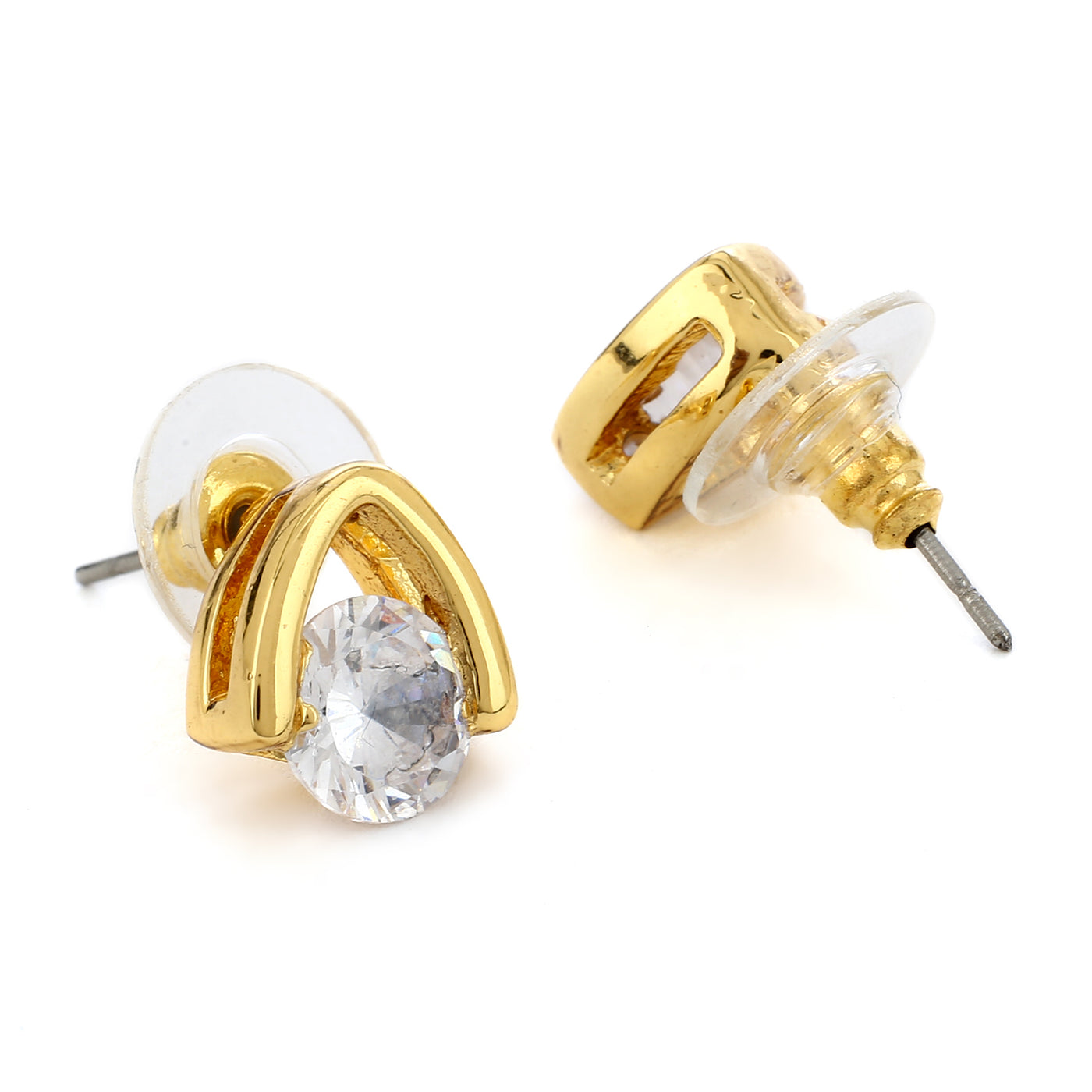 Gold Tone Plated Small Stud Earrings