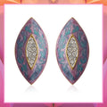 Oval Enamel stud