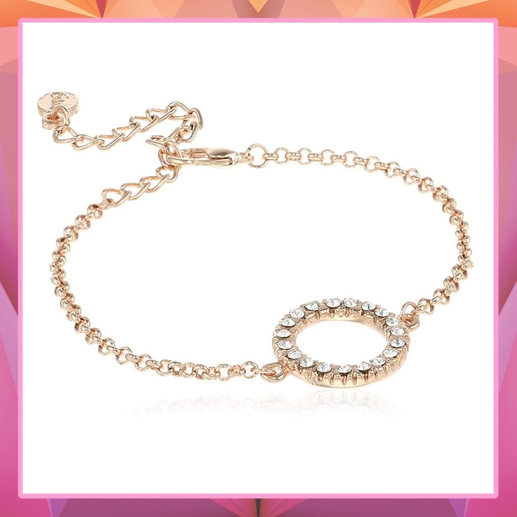 Estele Rose Gold Plated Circle of Life Chain Bracelet for women
