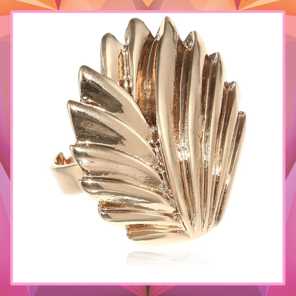 Fashion Rose gold Plated Adjustable modern Cacti Ring for Women