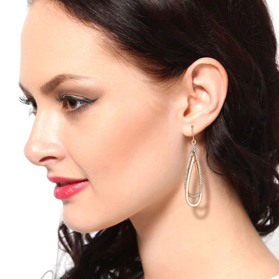 Estele Fancy hanging latest rose gold earrings for women