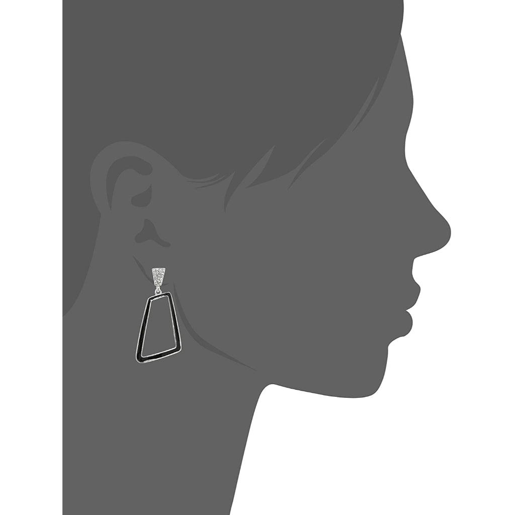 Estele Black goemetric shaped hanging latest fashion earrings for women