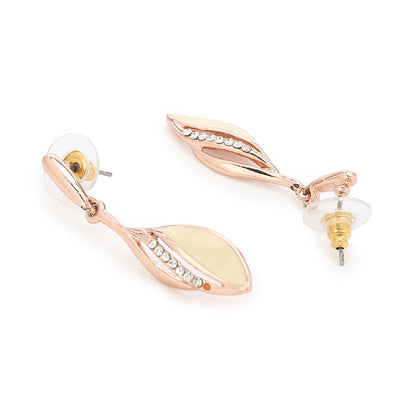 Rose Gold Enamel Earrings