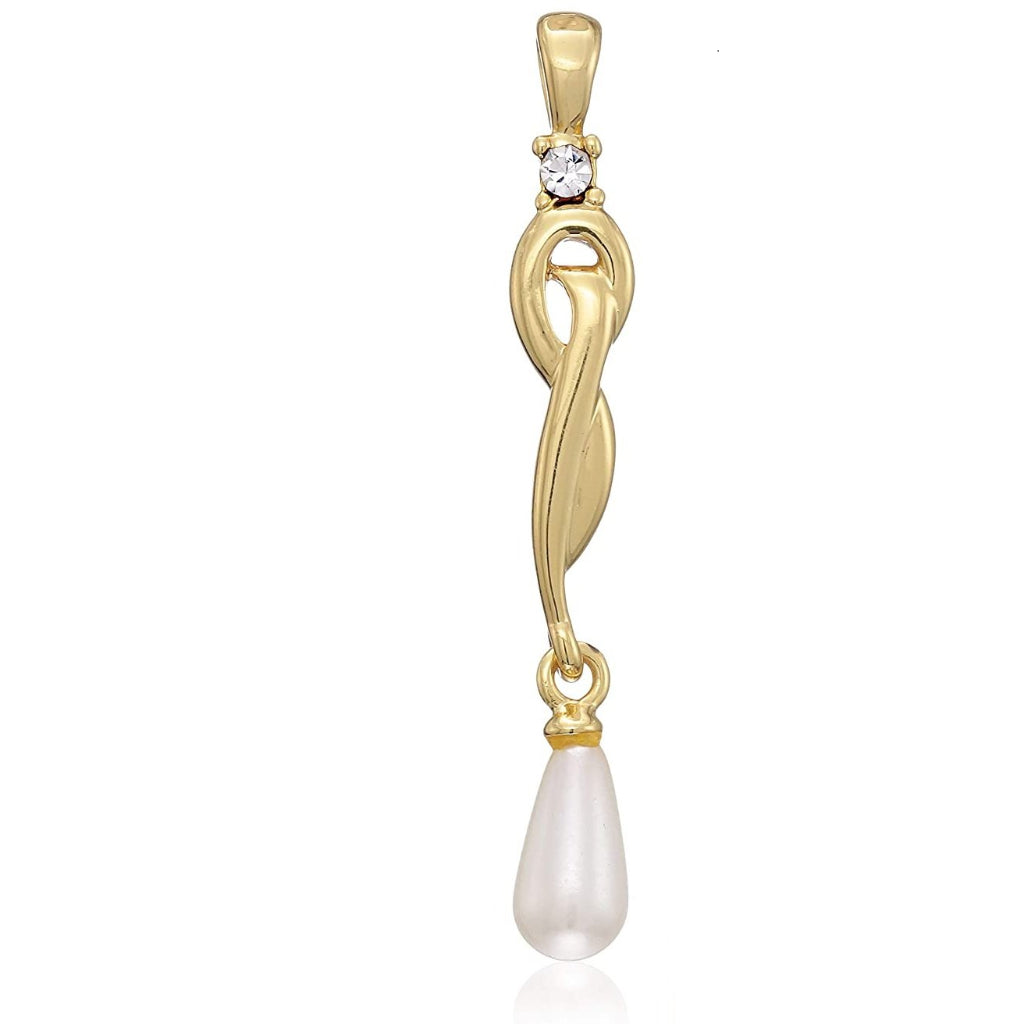 Estele 24 CT gold plated Oscar Pearl Pendant for Women