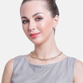Leaf Crystal Necklace Set