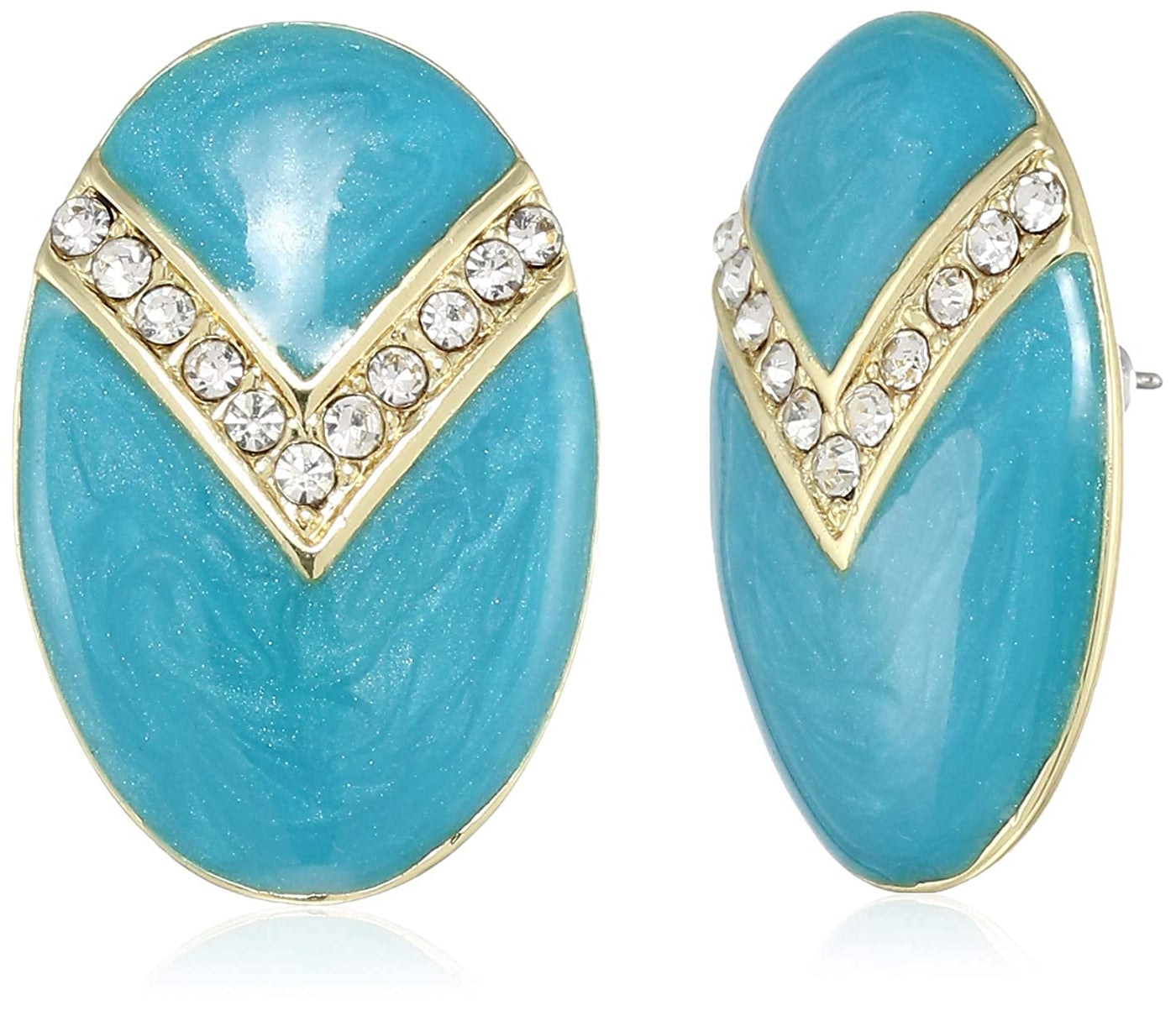 Estele Valentines Day Special Earrings - Stud Earrings For Girls & Women(AQUA & BLUE)