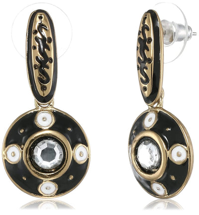 Estele Valentines Day Special Earrings For Gift Stud Earrings For Girls & Women(BLACK & PINK)