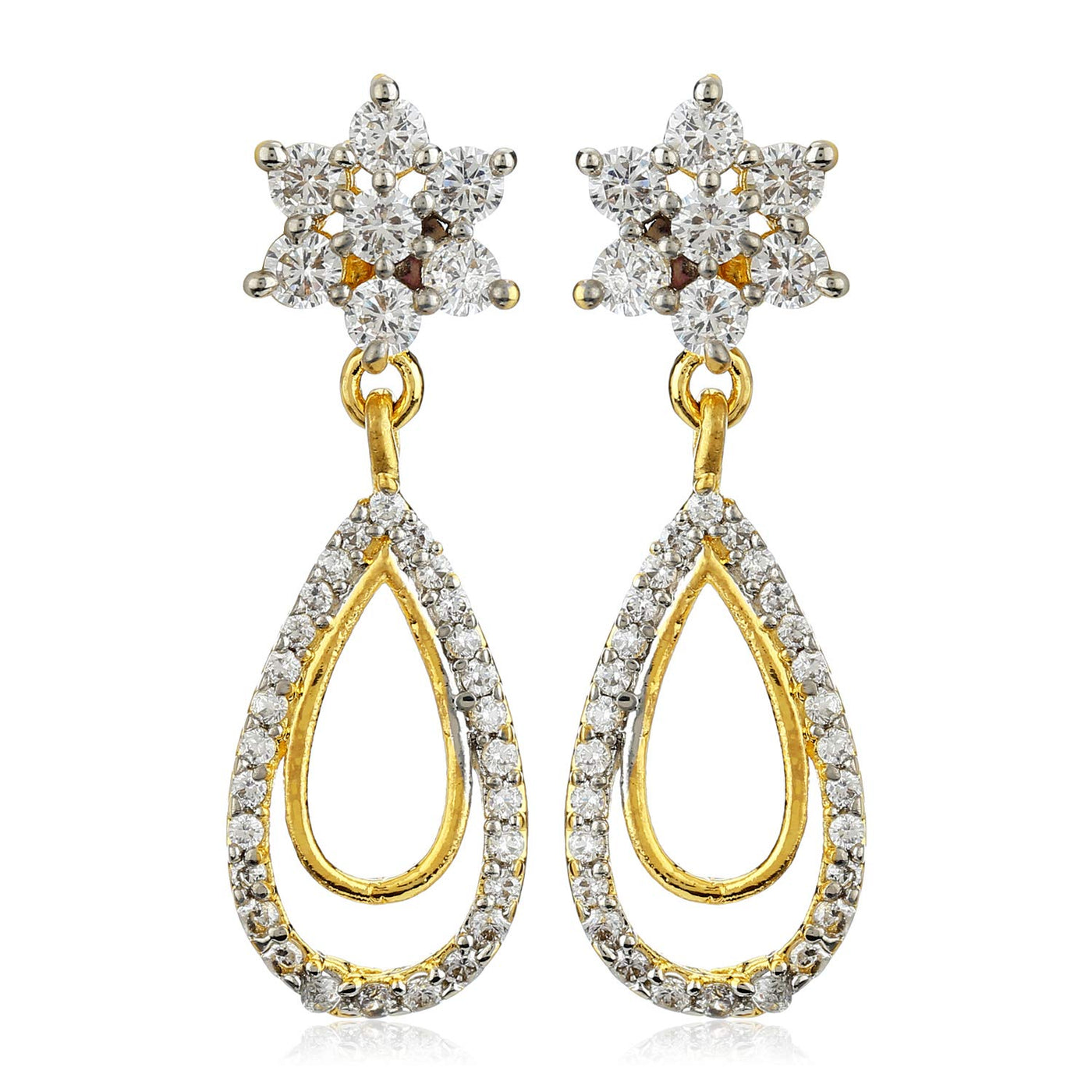 Estele Valentines Day Gift For Wife AD Earrings For Girls & Women