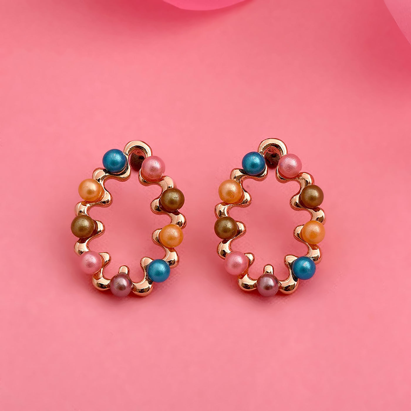 Estele Multi color stud latest collection earrings for women