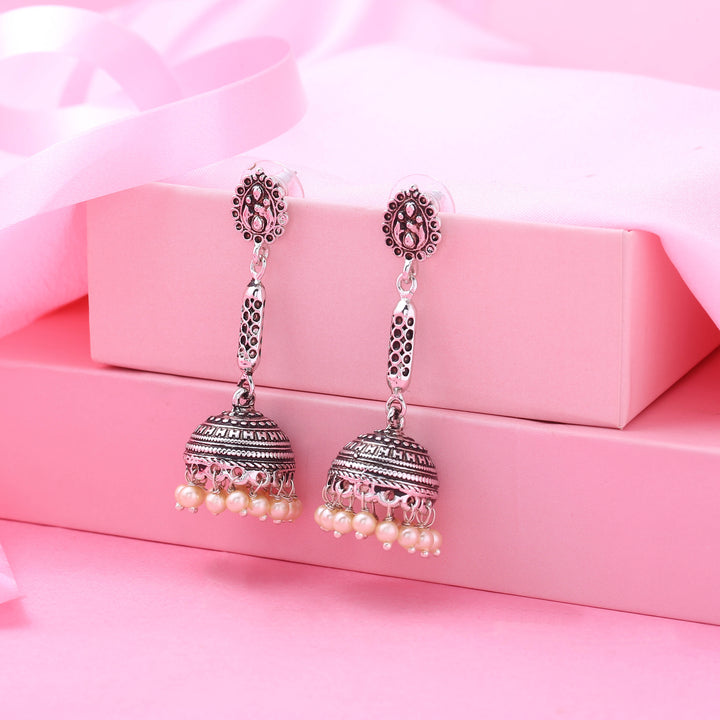 Pearl drop long Jhumka Earrings