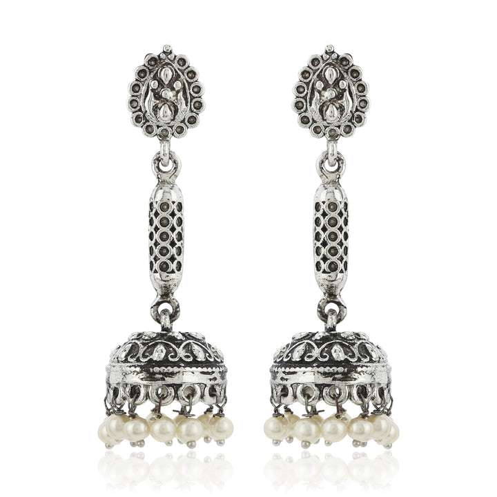 Pearl drop long Jhumka Earrings