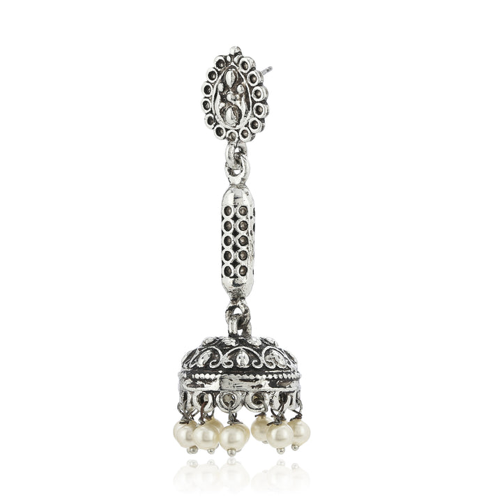 Pearl drop long Jhumka Earrings
