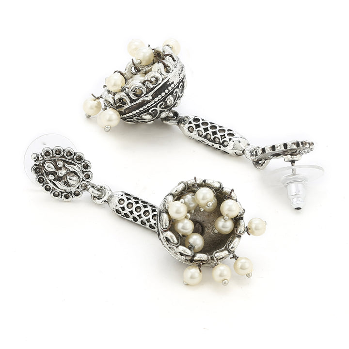 Pearl drop long Jhumka Earrings