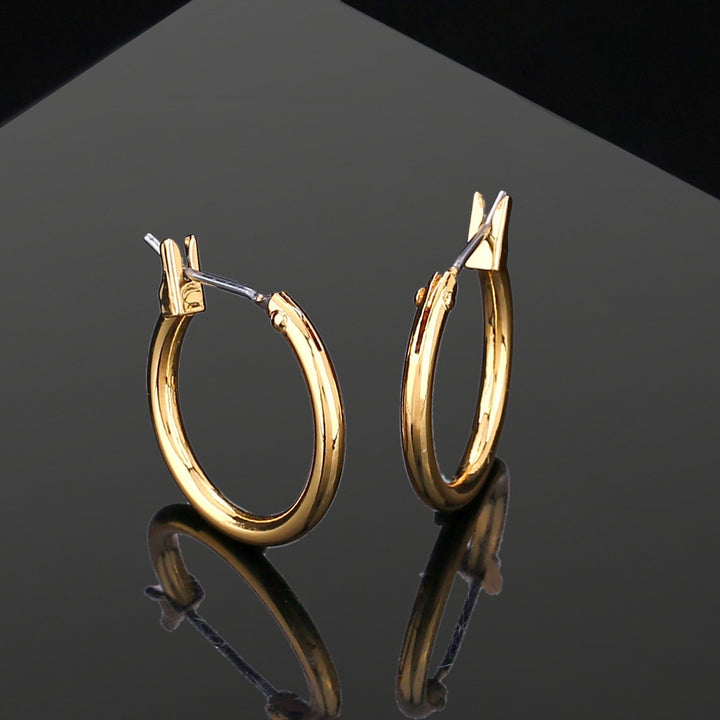 Estele Gold Plated Trendy Circular Hoop Earrings for Women