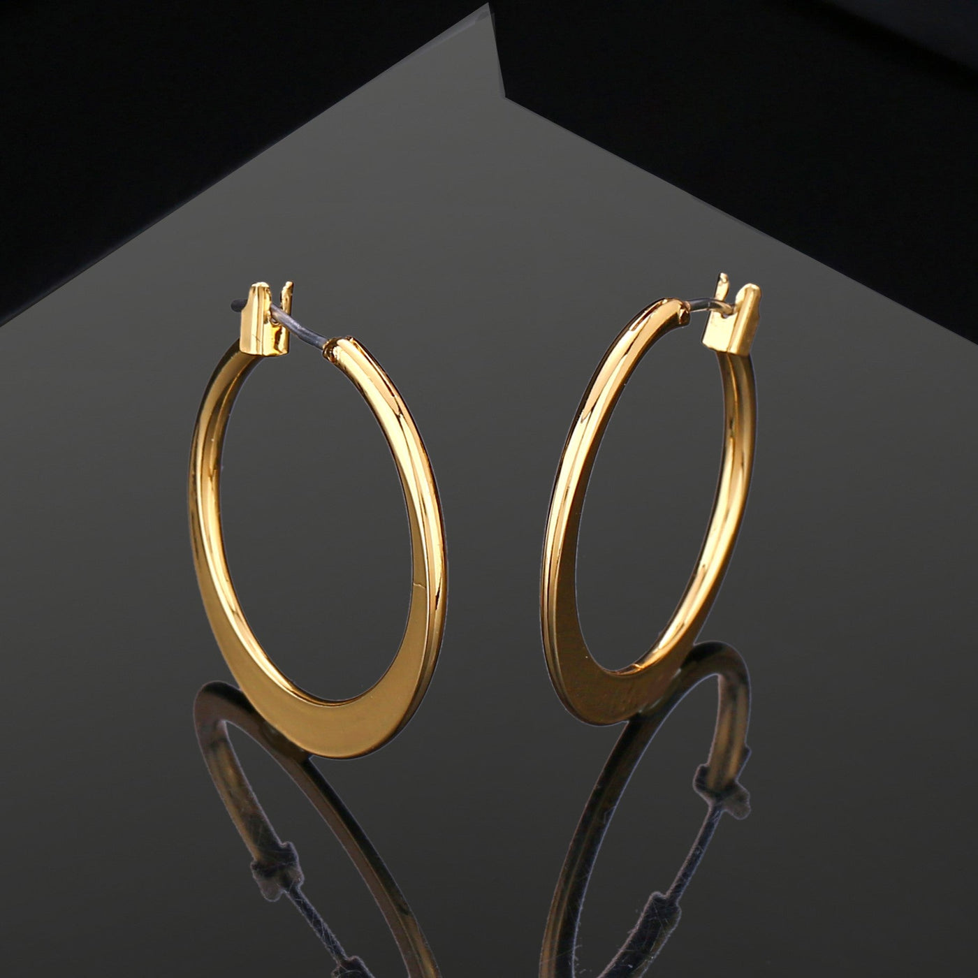 Estele Gold Plated Fashionable Hoop Earrings for Women