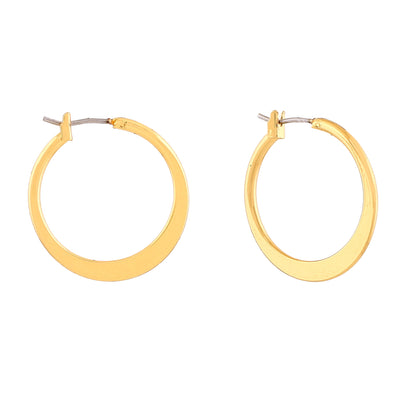 Estele Gold Plated Fashionable Hoop Earrings for Women