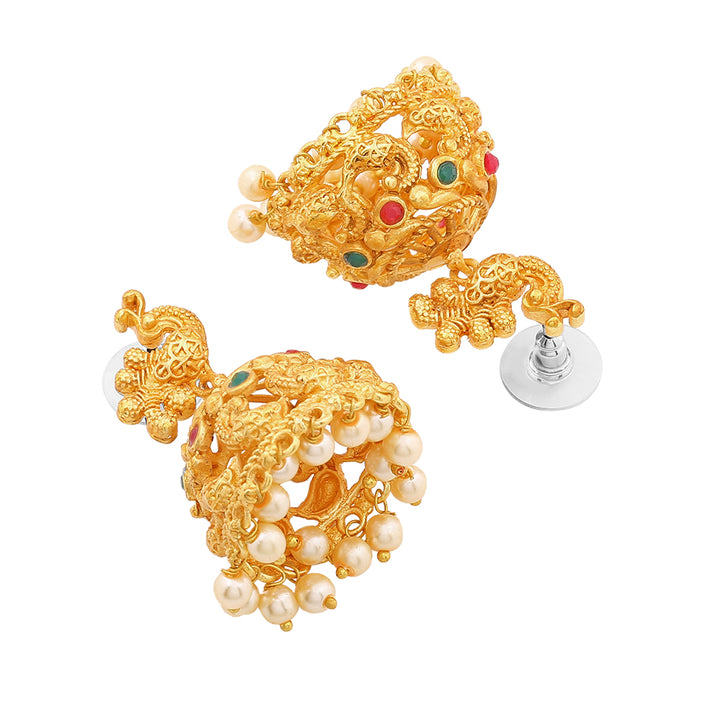 Estele Gold Plated Traditional Nakshi Bridal Choker Set