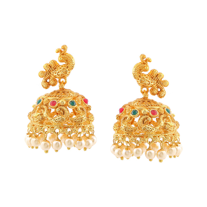 Estele Gold Plated Traditional Nakshi Bridal Choker Set