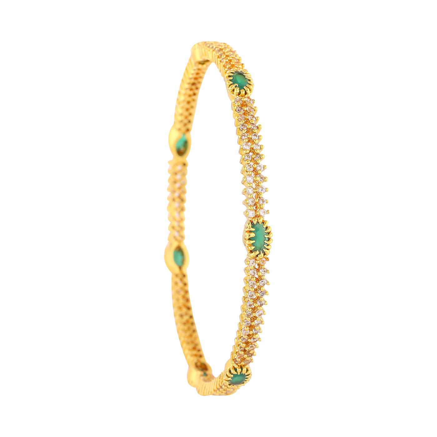 Estele Gold Plated CZ Fascinating Bangles for Women