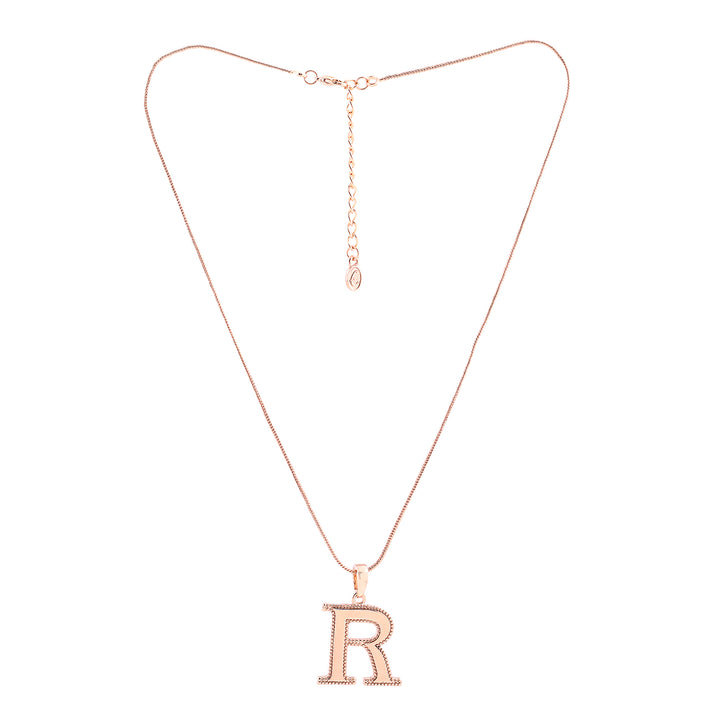 Estele - Charm "R" Rosegold plated Pendant