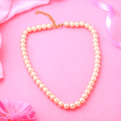 Estele - Creamy Pearl Single Line Necklace