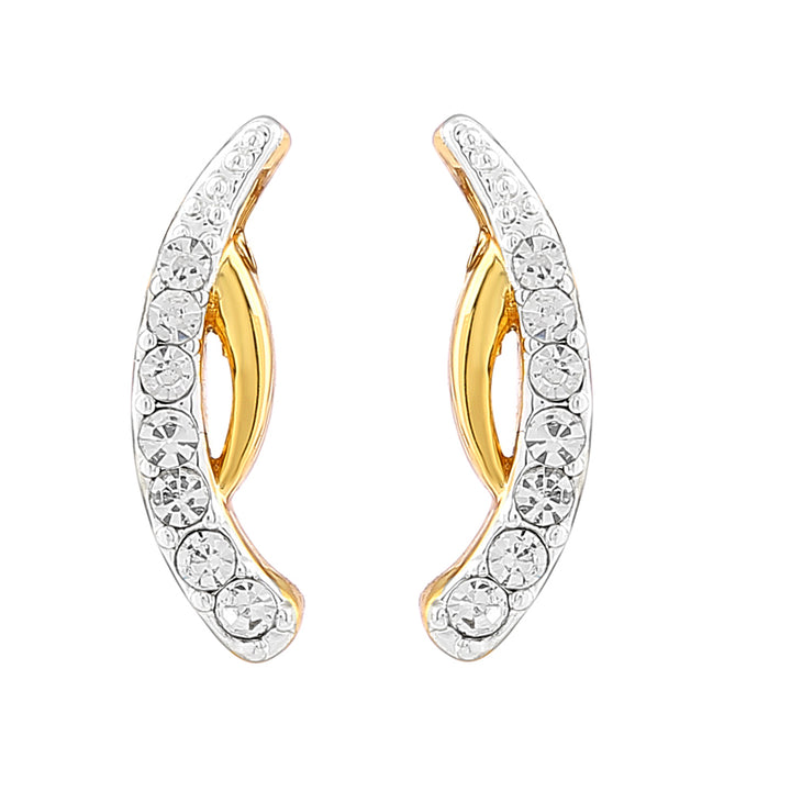 Estele Gold Plated Elegant Designer Mangalsutra Necklace Set with Austrian Crystals for Women