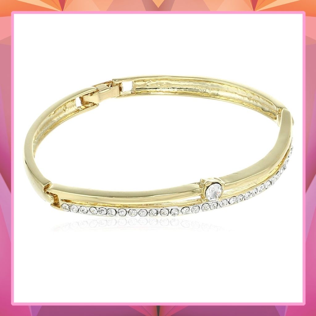 Estele gold plated Cuff Style Bangle Bracelet for Women