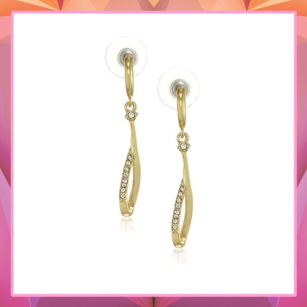 Estele Gold Plated Hanging taffy Dangle Earrings for women