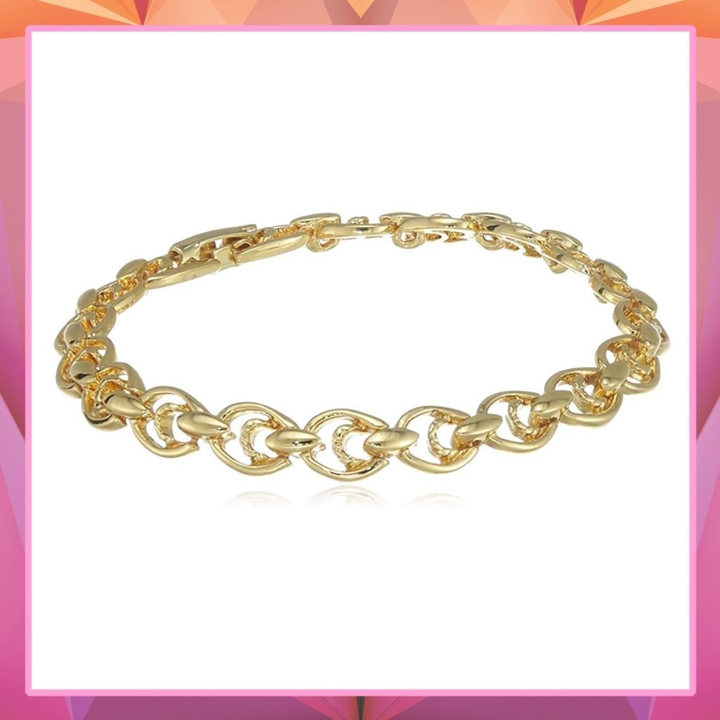 Estele Gold Plated Hula Hoop Bracelet with Box Clasp for women