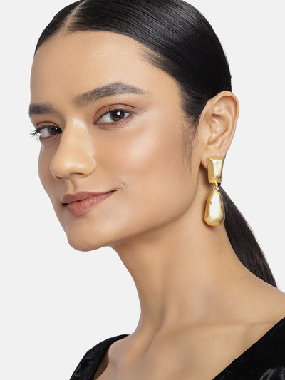 Estele Gold Plated Moden Designer Drop Earings For Women