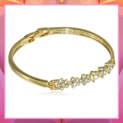 Estele - gold plated Flower Power Bangle New Model Bracelet for Women