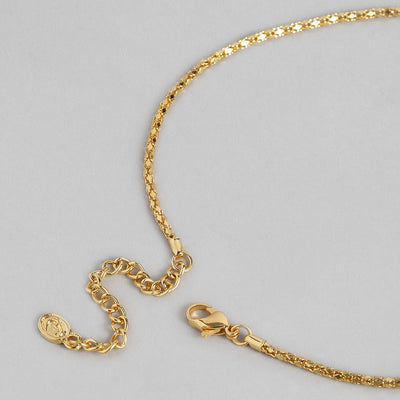Estele 24 KT Gold Plated Pearl Floral Stud Fancy Pendant Set for Women / Girls
