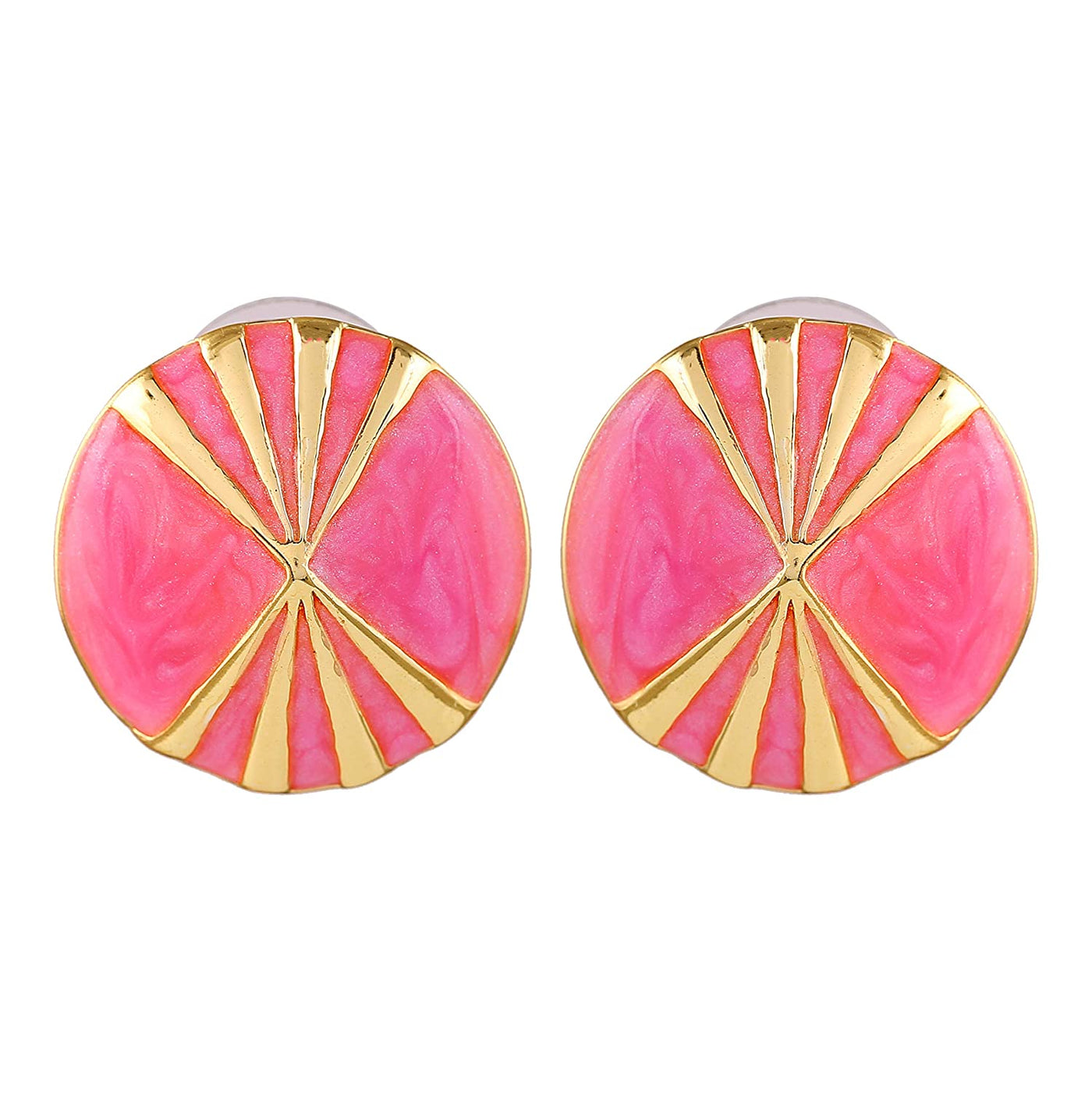 Estele Valentines Day Special Gold Plated Combo Stud Earrings For Women & Girls