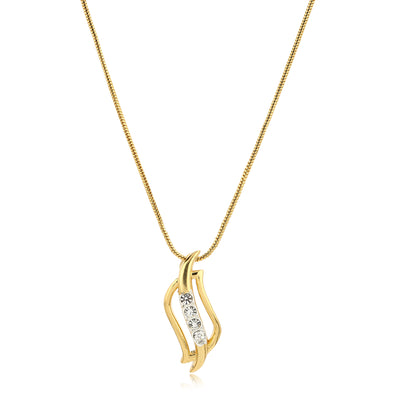 24kt Gold tone plated Pendant Chain With Earrings