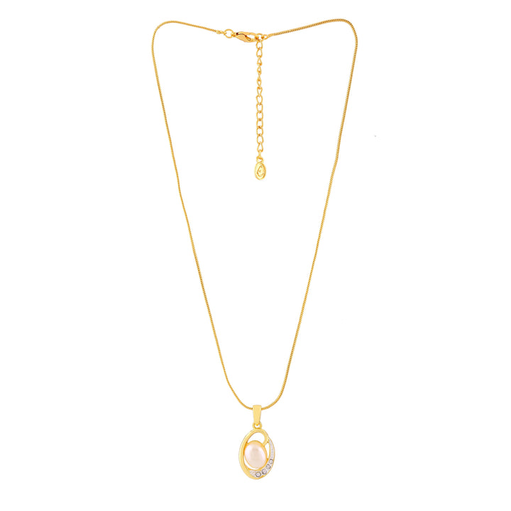 Estele Gold & Rhodium Plated Sparkling Necklace Set with Crystals for Women
